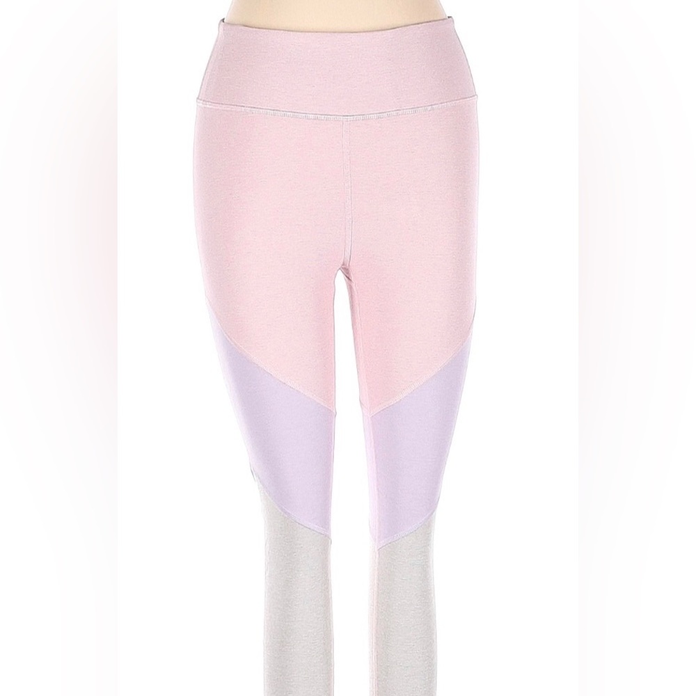 Outdoor Voices 7/8 Tri-Tone Leggings - Size S, Pink/Lilac/Gray - LIKE NEW